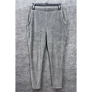 Lands’ End Corduroy Pull On Pants Womens Medium Tall Gray Skinny Knit Leggings